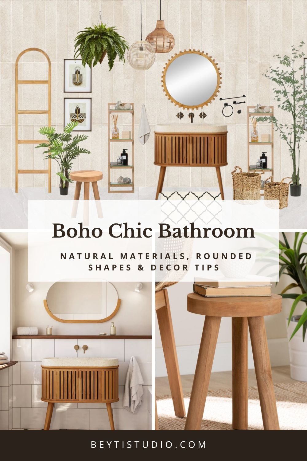 Boho Chic Bathroom Ideas: How to Style with Rattan, Wood, and Organic Shapes