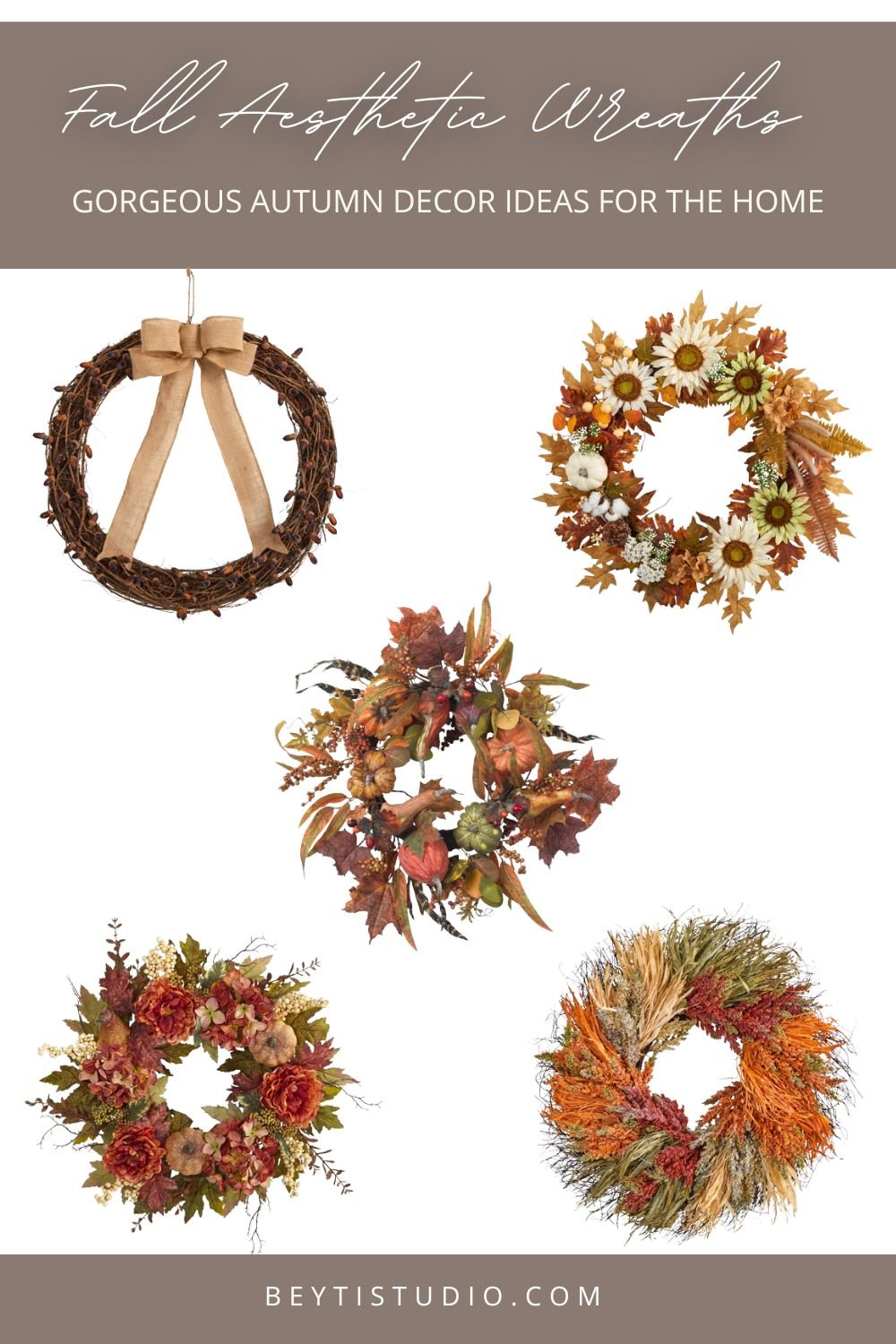 Embrace the Fall Aesthetic: 5 Stunning Autumn Wreaths to Elevate Your Home Décor 🍂🎃